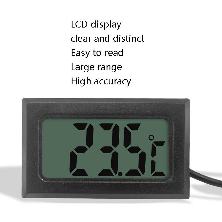 2 PCS Fish Tank Digital Thermometer, Line Length:  1m (White