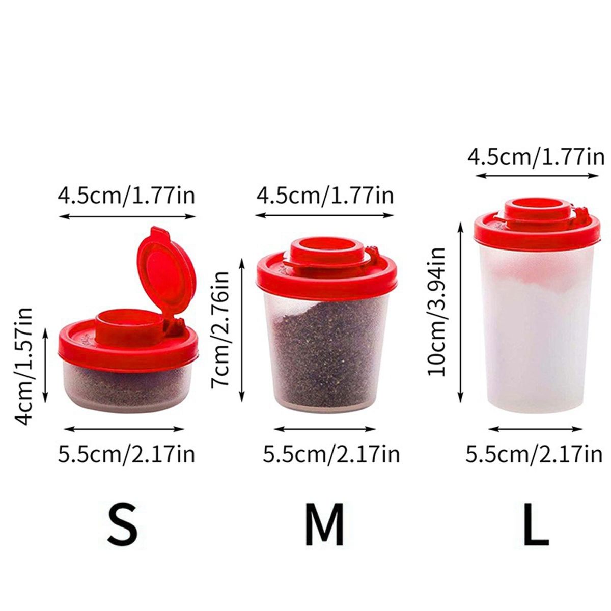 Travel-friendly Condiment Containers Moisture-proof Salt for Kitchen White