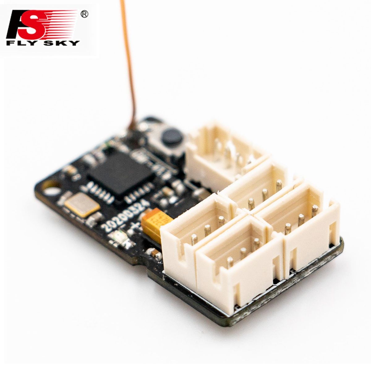 FLYSKY GMr 2.4GHz 4CH AFHDS3 Receiver PWM Output for RC Racing Vehicle Drifting Mini Car Compatible with NB4/NB4 Lite Transmitters DIY Replacement
