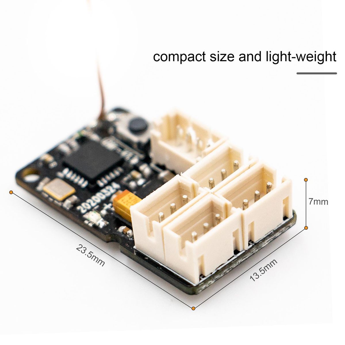 FLYSKY GMr 2.4GHz 4CH AFHDS3 Receiver PWM Output for RC Racing Vehicle Drifting Mini Car Compatible with NB4/NB4 Lite Transmitters DIY Replacement