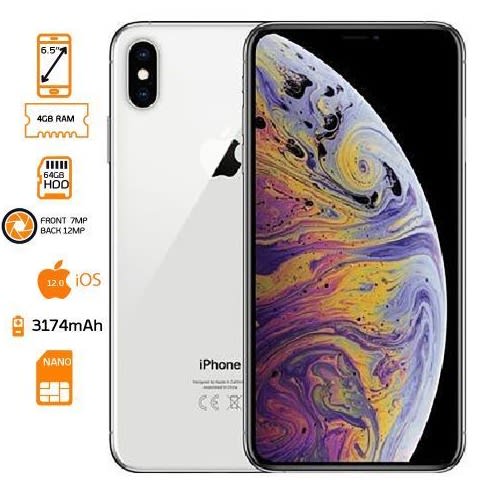 Iphone Xs - With Facetime - 64 GB - 4g Lte - 4GB RAM - Single Sim & E-sim - 2658 MAh