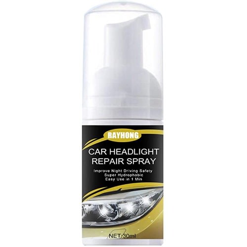 Car Headlight Repair Spray -  Auto Lens Polish Wax Restoration Cleaner - 30ml