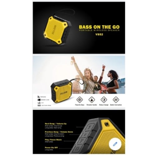 Villaon Vs52 Heavy Bass Bluetooth Speaker