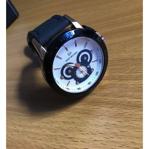 Men's Leather Strap Casual Wrist Watch