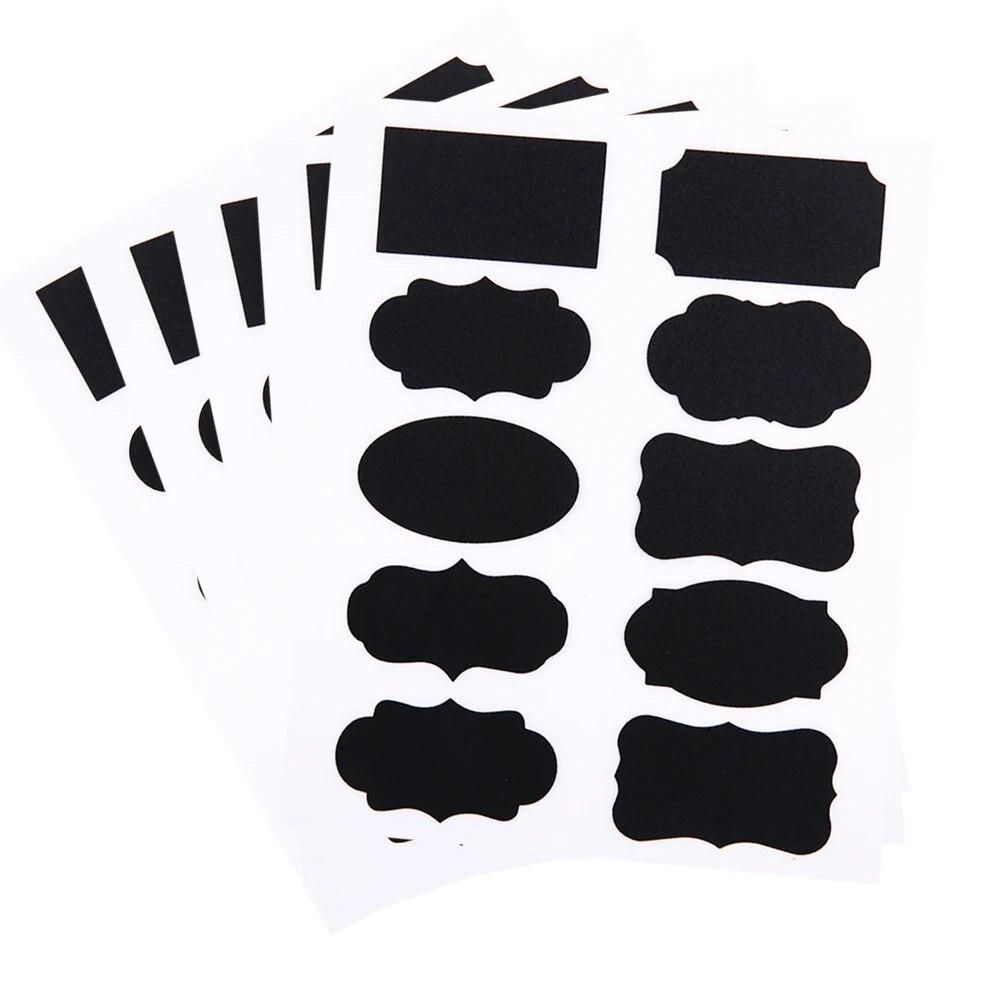50pcs/5set Blackboard Sticker Craft Kitchen Jar Organizer Chalkboard Labels Wall Sticker For Kids Room Home Decor Supplies