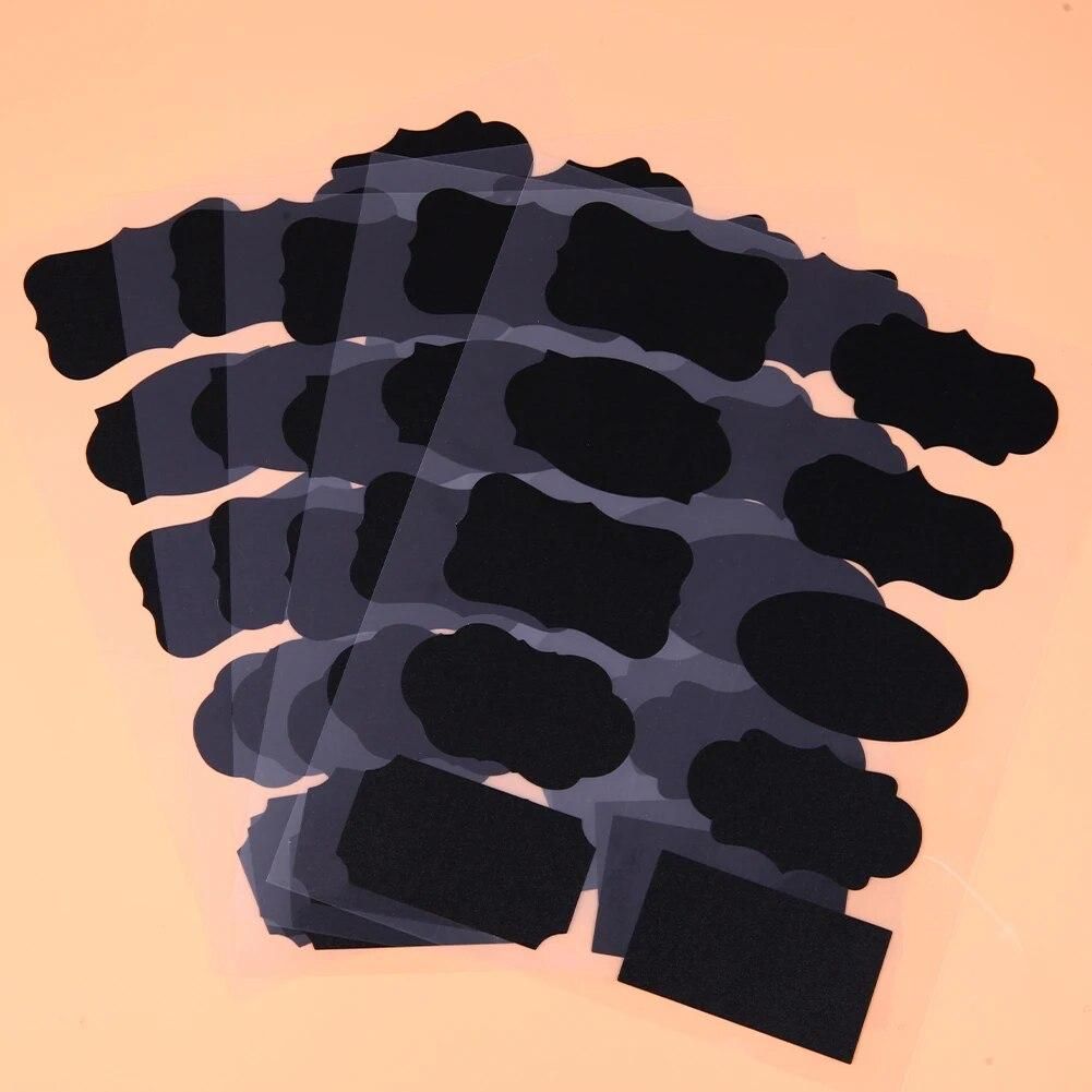 50pcs/5set Blackboard Sticker Craft Kitchen Jar Organizer Chalkboard Labels Wall Sticker For Kids Room Home Decor Supplies