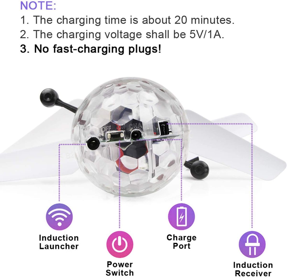 RC Helicopter With Light Electric Flying Ball Aircraft Game Adults Kids Toys Gifts