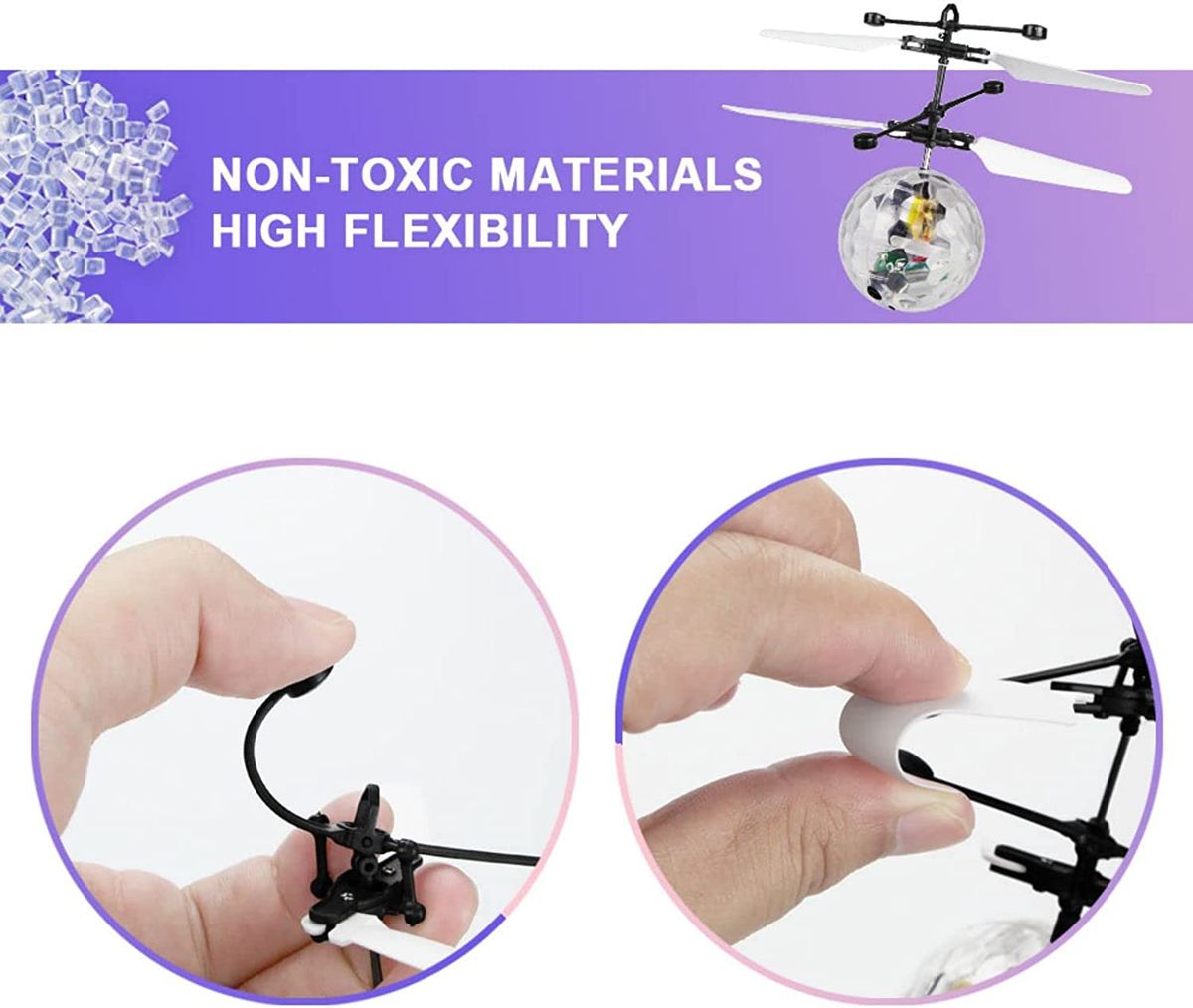 RC Helicopter With Light Electric Flying Ball Aircraft Game Adults Kids Toys Gifts