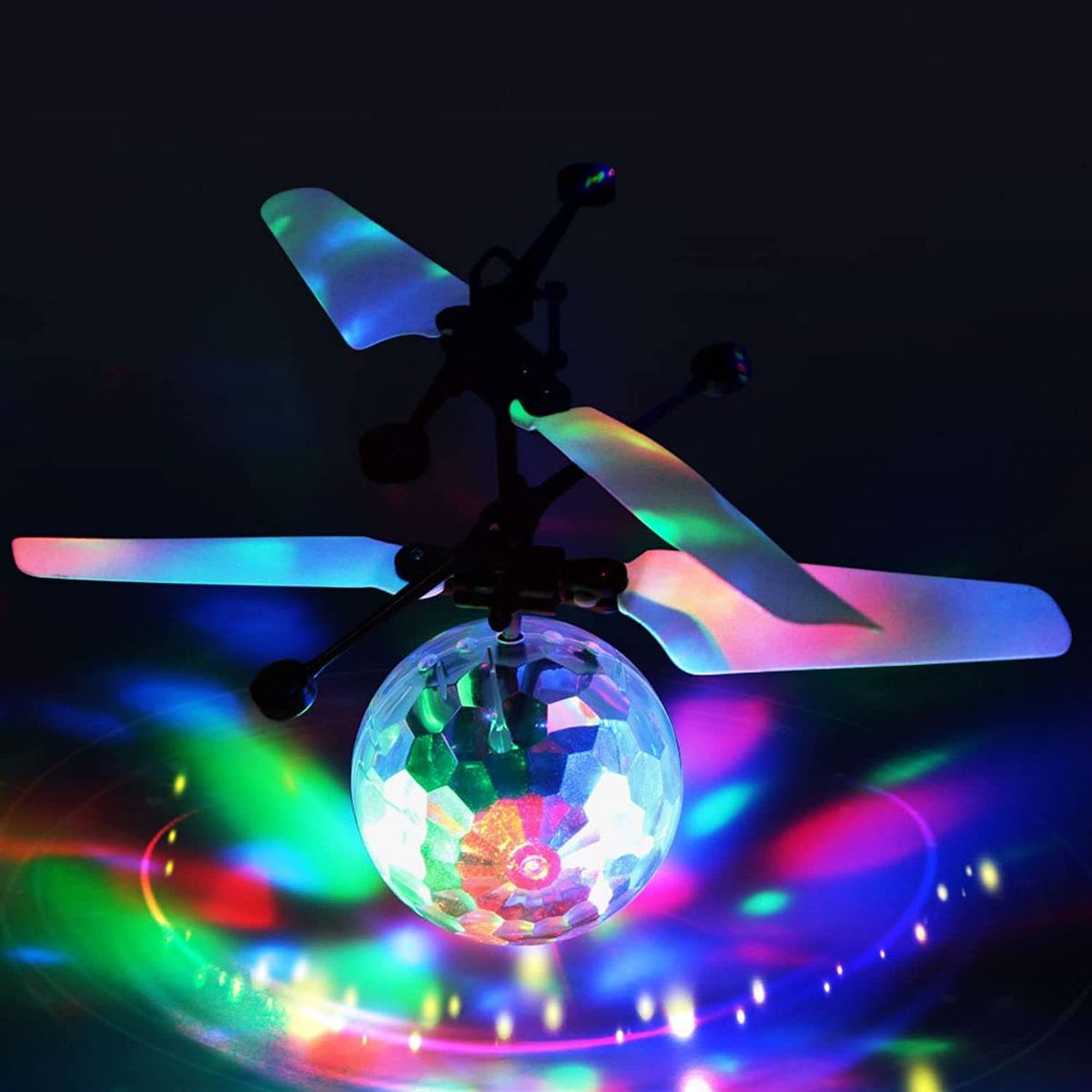 RC Helicopter With Light Electric Flying Ball Aircraft Game Adults Kids Toys Gifts