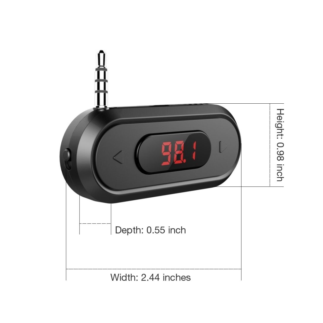 Doosl DSER107 Multifunctional Car FM Transmitter Wireless Music Receiver With 3.5mm Jack & LCD Display, Support Hands-free Call (Black)