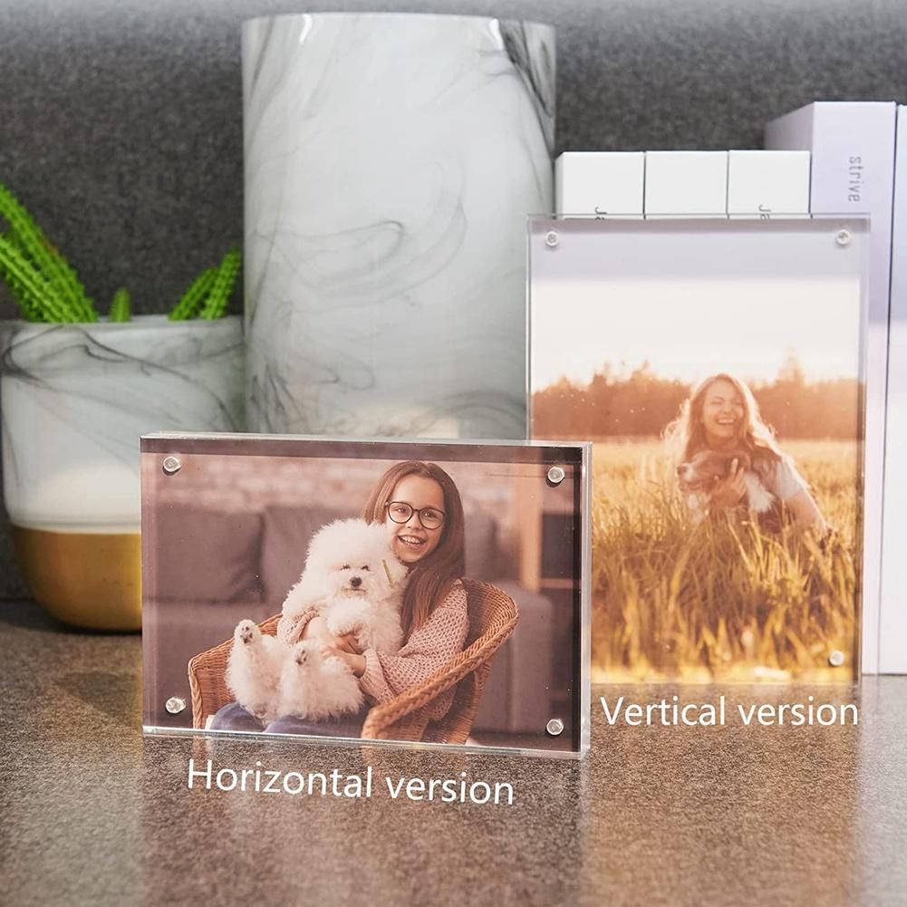 5X7 Inch Acrylic Photo Frame,Desktop Frameless Photo Frame,