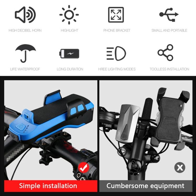 USB Charging Bicycle Light Front Handlebar Led Light