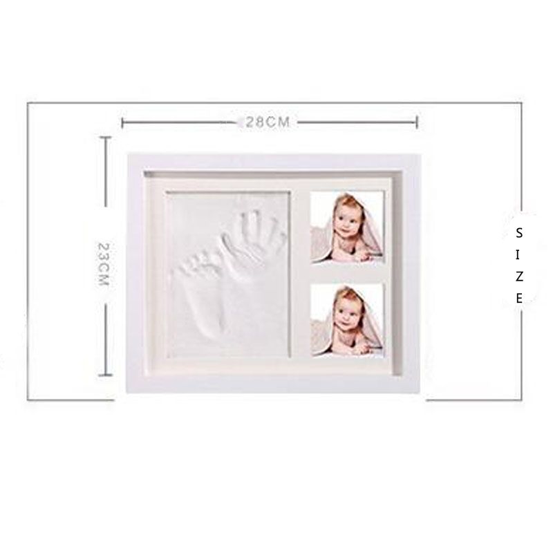 Wood Footprint Handprint Mud Photo Frame
