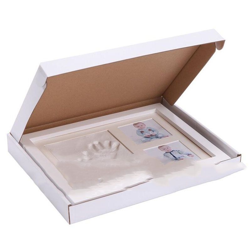 Wood Footprint Handprint Mud Photo Frame