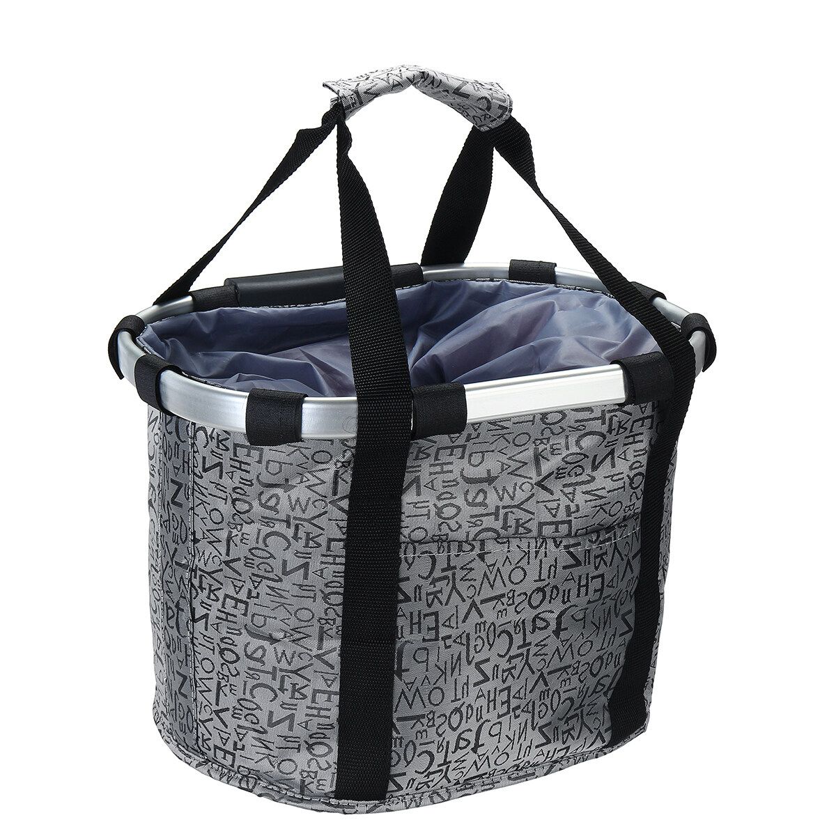 Detachable Bicycle Front Basket Bike Handlebar Basket Pet Carrier Frame Bag Bike Parts Grey