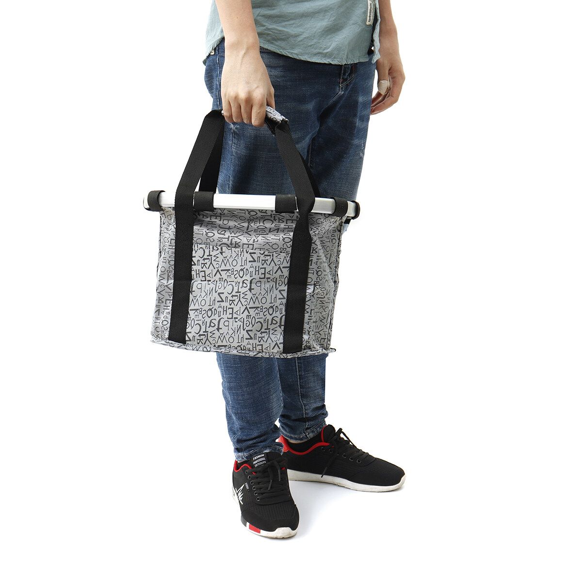 Detachable Bicycle Front Basket Bike Handlebar Basket Pet Carrier Frame Bag Bike Parts Grey