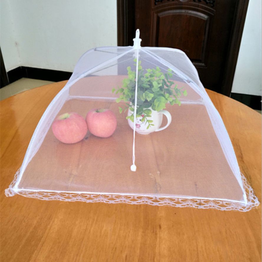 6Pcs 17'' Pop Up Mesh Lace Food Cover Tents Picnic BBQ Plate