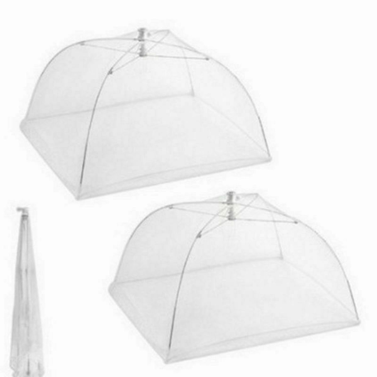 6Pcs 17'' Pop Up Mesh Lace Food Cover Tents Picnic BBQ Plate
