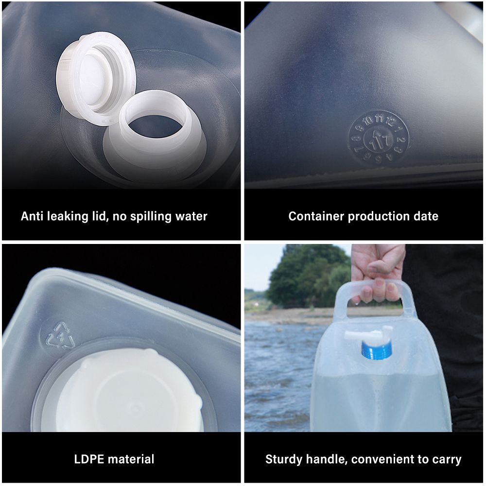 Foldable Water Container 20L Large Capacity With Spigot Lid