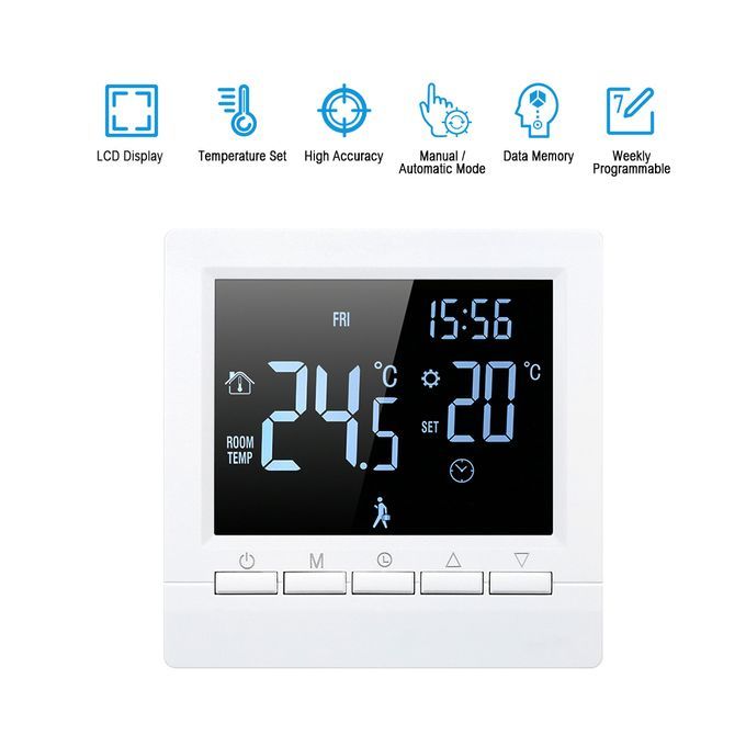 Smart Thermostat Digital Temperature Controller LCD Display