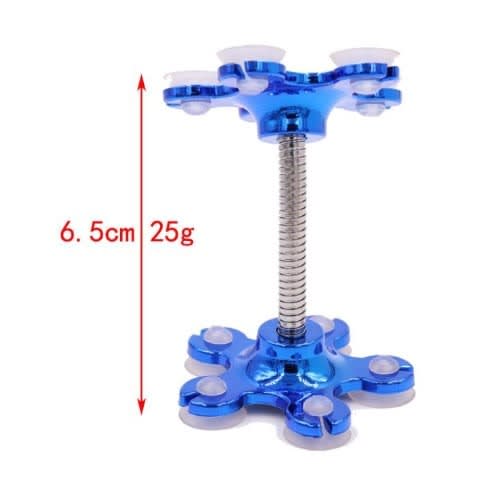 360 Degree Rotatable Metal Flower Mobile Phone Holder  - Blue