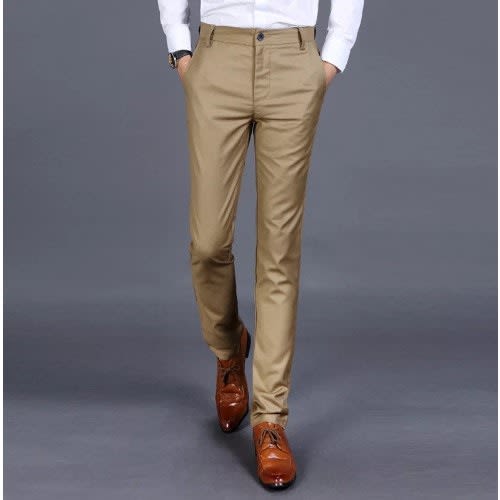 Men's Classic Trousers - 3 Pairs- Black + Ash & Brown