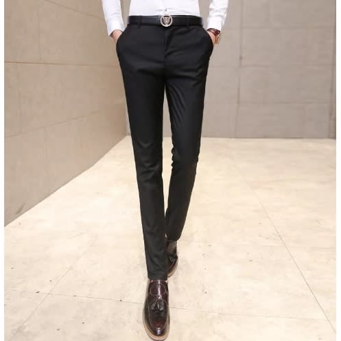 Men's Classic Trousers - 3 Pairs- Black + Ash & Brown