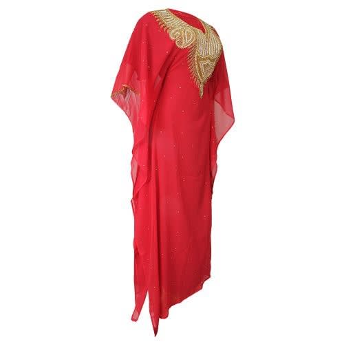 2 In 1 Ladies Caftan - Red