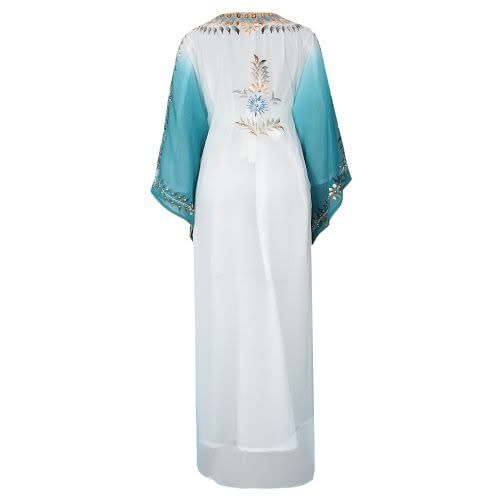 Ladies Maxi Dress - Multicolored Turquoise