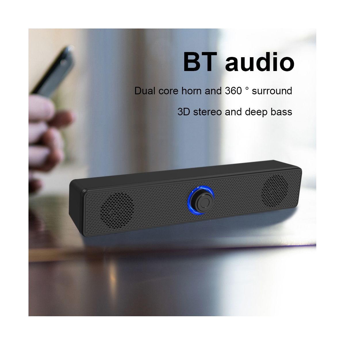USB Powered Soundbar Bluetooth 5.0 Speaker 4D Surround