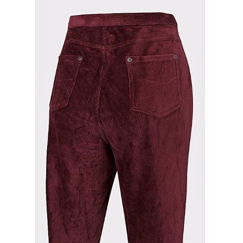 Stretch Leggings Corduroy Trousers Pants - Wine