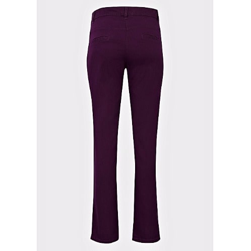 Ladies Twill Cotton Trousers - Purple