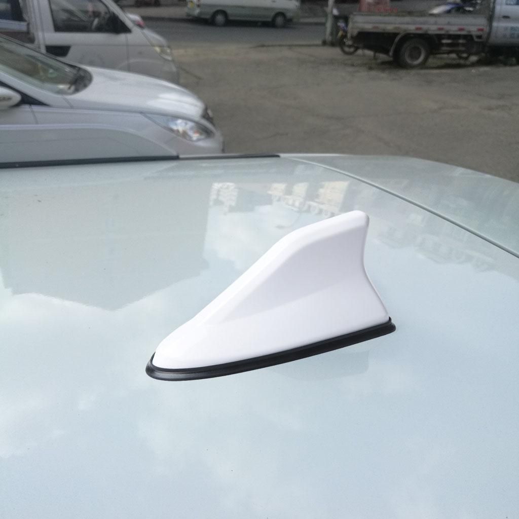 Shark Fin Antenna Universal Car With Adhesive Base Decorative White
