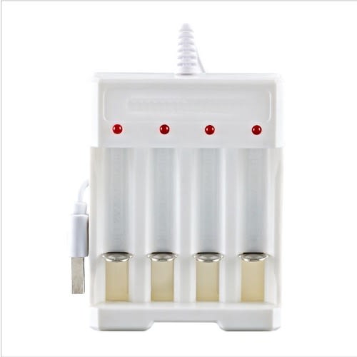 Rechargeable Batteries Plus 4 Slots Aa Aaa Charger - 4pcs