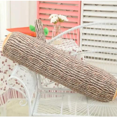Log Wood Design Throw Pillow