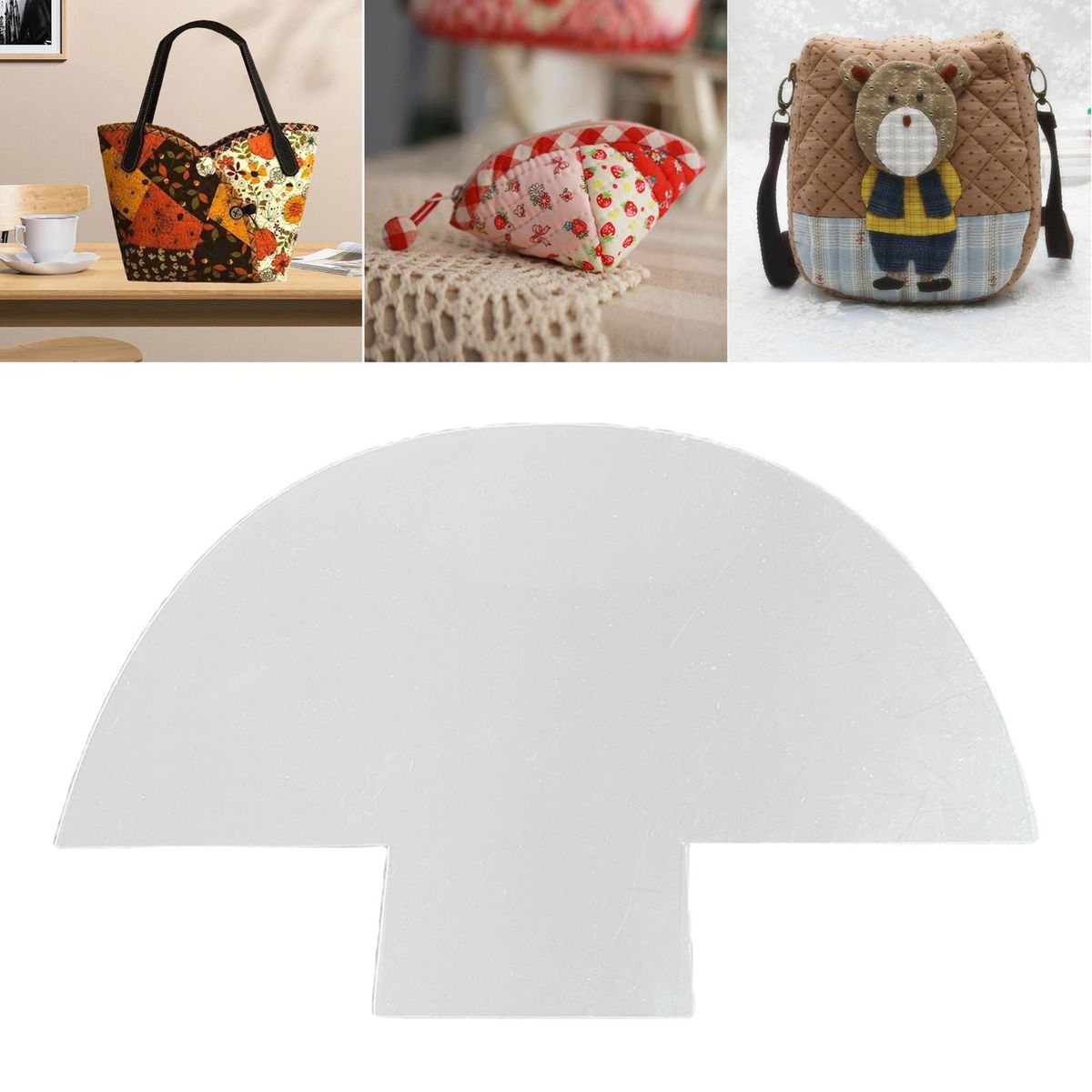 2X Fabric Handbag Acrylic Template Accurate Cut DIY Tote Bag Design
