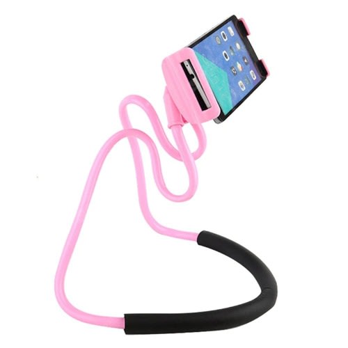 360 Degree Hanging Neck Lazy Mobile Phone Bracket Cell Phone Mount - Pink