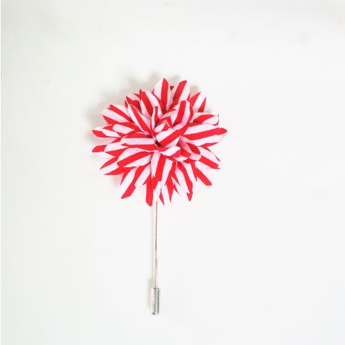Lapel Pin Brooch- White and Red
