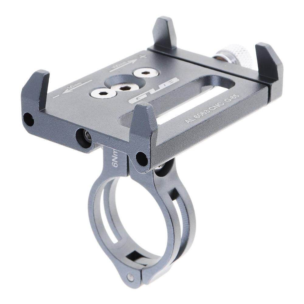 GUB G-83 Anti-Slip Universal Bicycle 3.5-6.2inch Phone Holder Mount Bracket For Smart Mobile Phone Handlebar Clip Stand Titanium Color