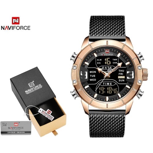 Men's LED Digital Bracelet Watch - Black