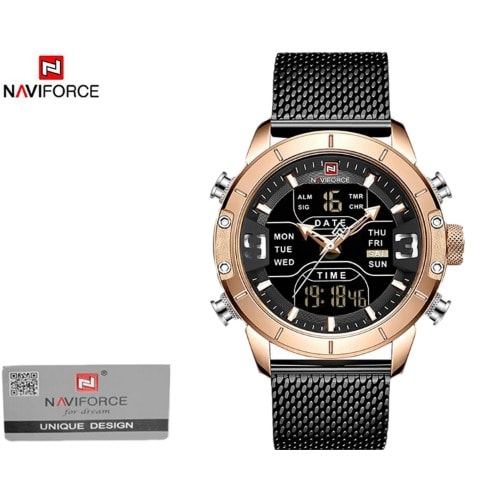 Men's LED Digital Bracelet Watch - Black