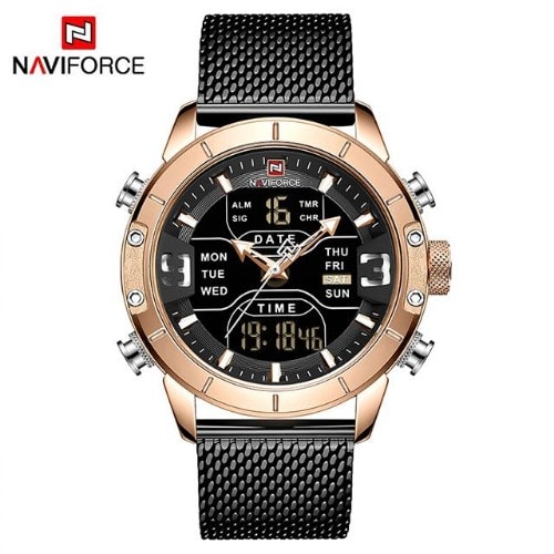Men's LED Digital Bracelet Watch - Black