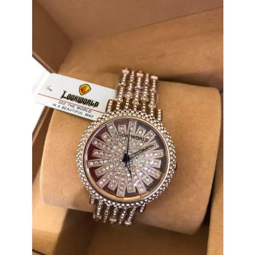 Round Rolling Stones Iced Men's Wrist Watch