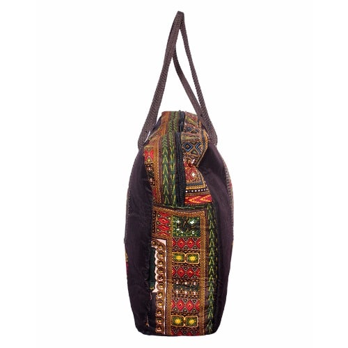 15" Dansiki Ankara Laptop Bag With Brown Handle