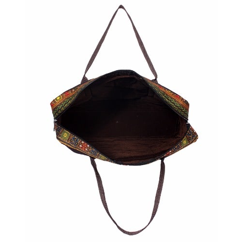 15" Dansiki Ankara Laptop Bag With Brown Handle