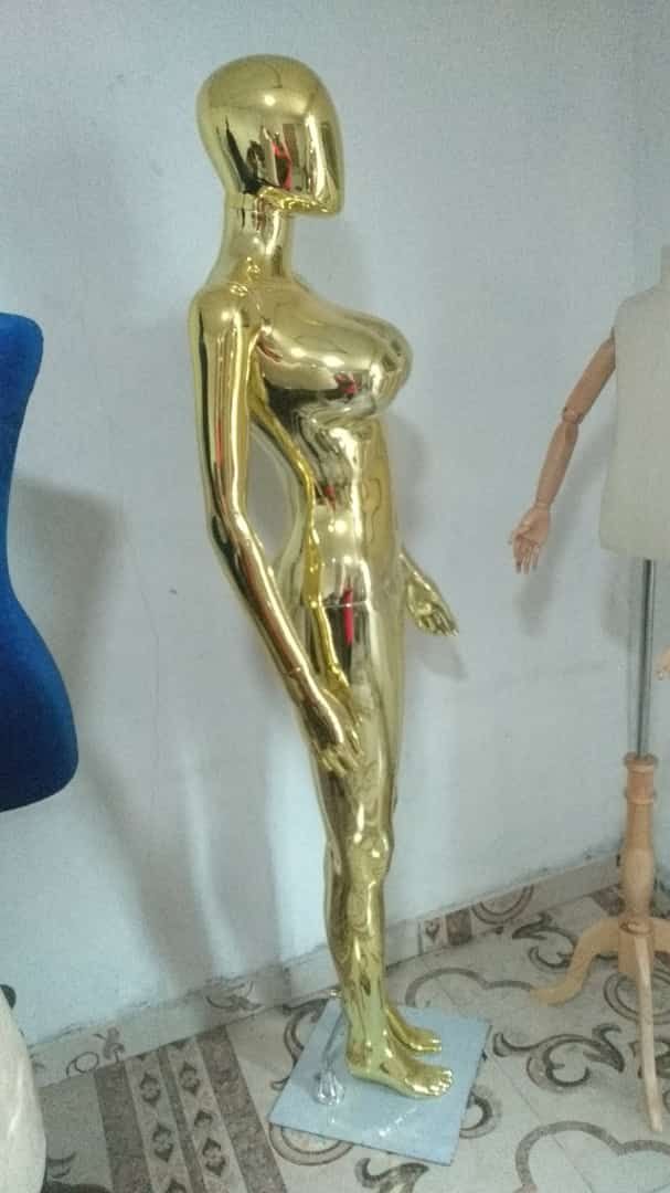 Glittering Gold Female Mannequin