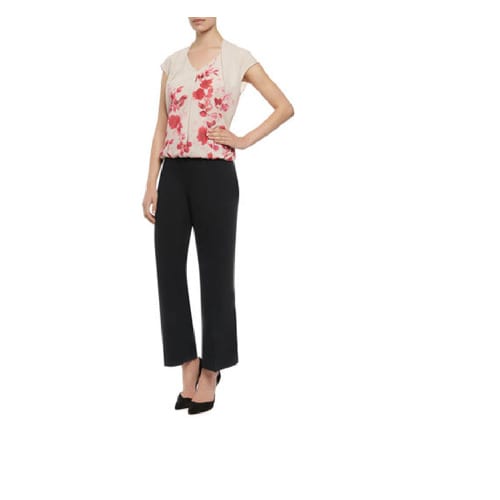 Ladies Pleat Waist Trouser - Black