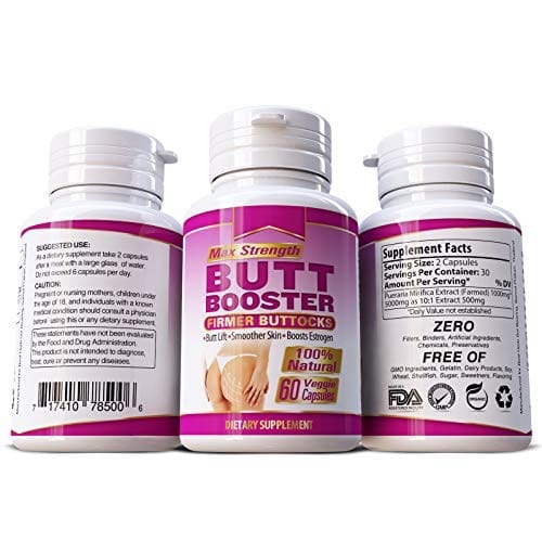 Pueraria Mirifica Butt Growth Booster - Buttocks Enlargement -5000mg - 60 Capsules