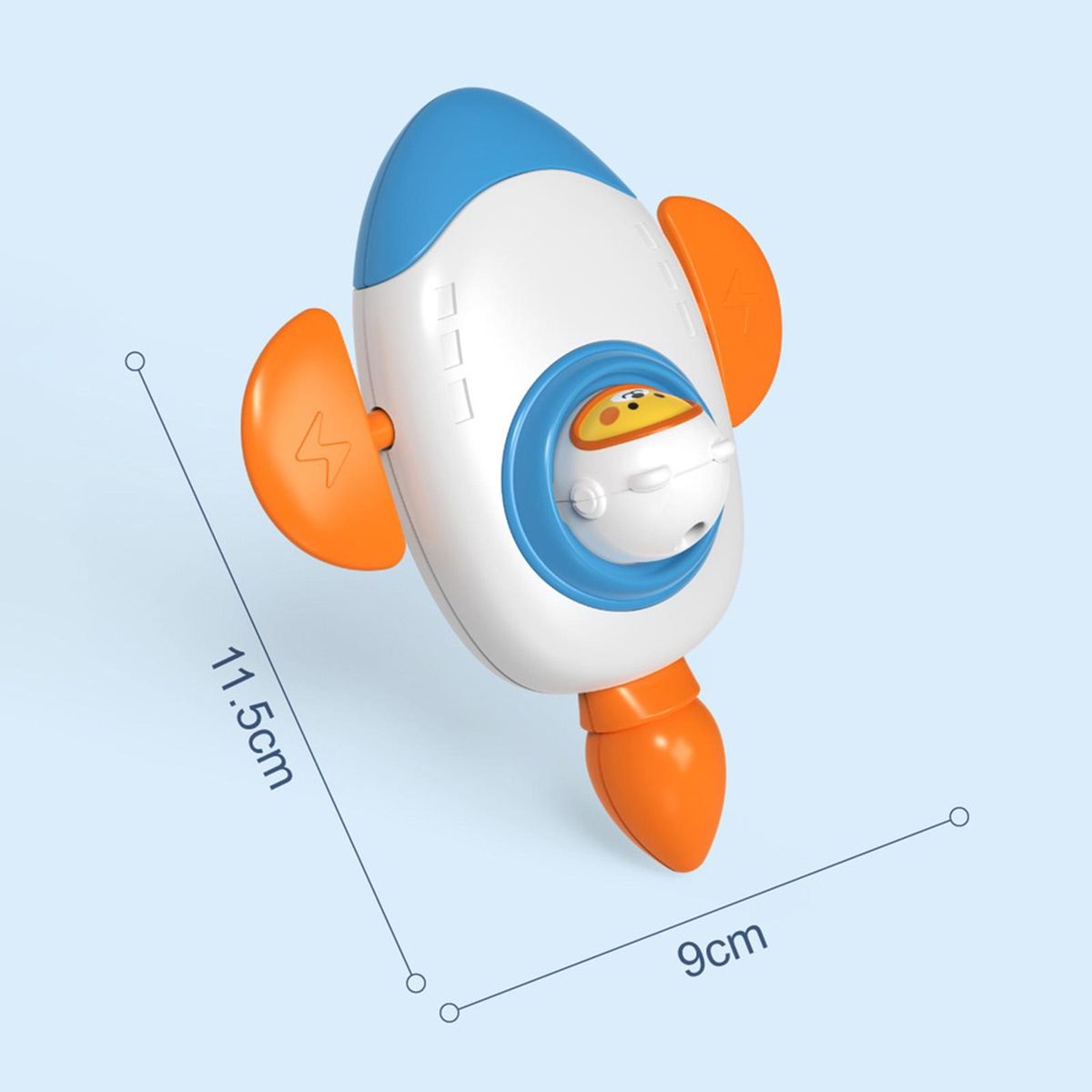 Water Toy Rocket Ship Clockwork Toy Blue