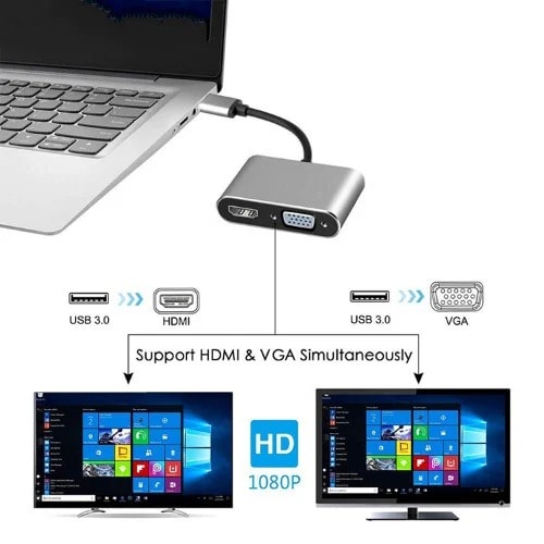 Usb 3.0 To Hdmi+ Vga Converter